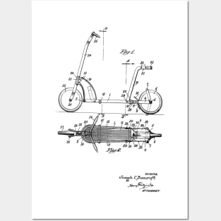 Scooter Vintage Patent Hand Drawing Posters and Art